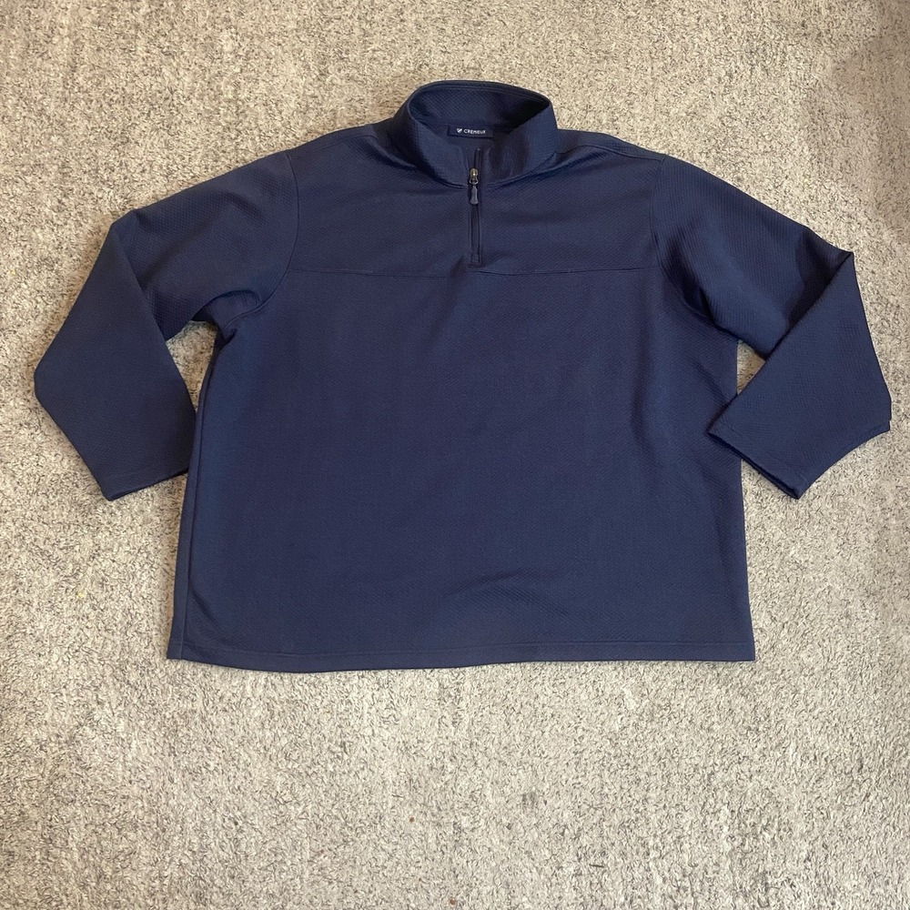 Cremieux Mens 1/4 Zip Navy Blue 3XB Diamond Quilted Pullover Activewear - Picture 1 of 9
